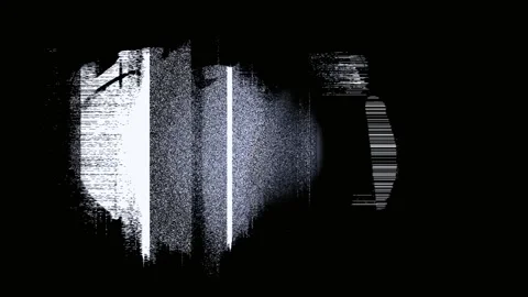 Digital glitch distortion transition effect with pixelated noise Stock Footage 340003838