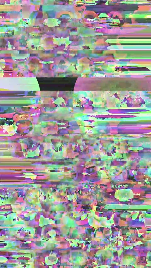 Digital glitch distortion Vertical 5s overlay effect 4K Stock Footage 330088153