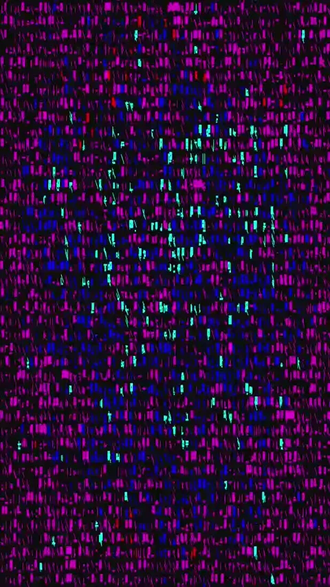 Digital glitch distortion Vertical 60s background animation 4K Stock Footage 330082258