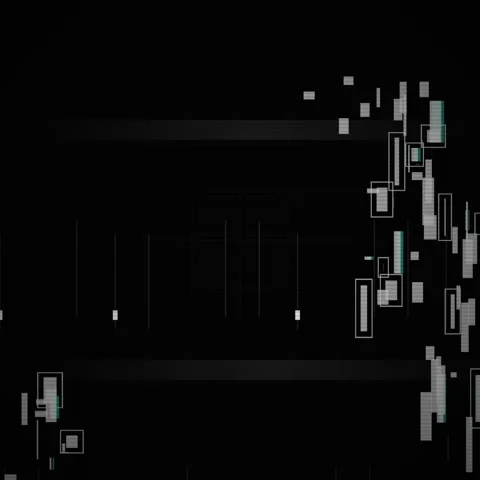 Digital Glitch Effect Abstract Background with Binary Code and Data Flow Stock Footage 346283472