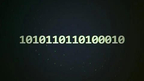 Digital Glitch Effect: Abstract Sequence of Zeros, Data Stream, Futuristic .. Stock Footage 348421688