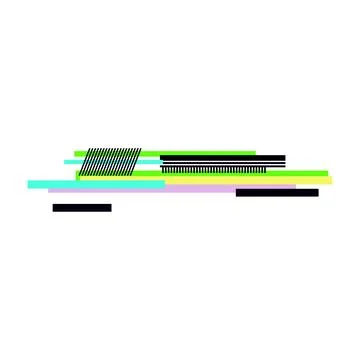 Digital glitch effect creating abstract colorful lines Stock Illustration
