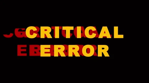 Digital Glitch Effect with Critical Error Text During Data Corruption Again.. Video stock 343478656