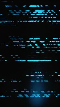 Digital Glitch Effect Cyan Noise Data Error Background Stock Illustration