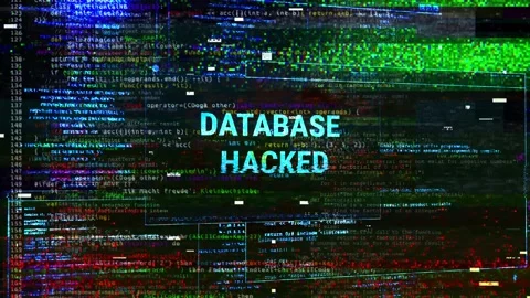 Digital glitch effect Cyber security Virus code hack concept. Error signal Stock Footage 293529821