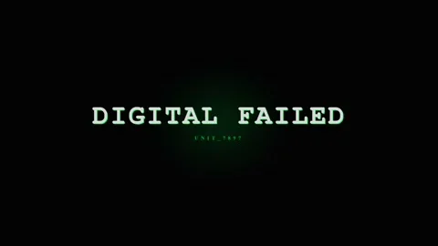 Digital Glitch Effect with "Digital Failed" Text Overlay - Technology Concept Stock Footage 331568474