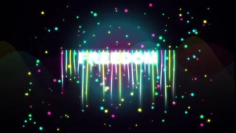 Digital glitch effect with glowing abstract shapes and particles during a d.. Stock Footage 346069133