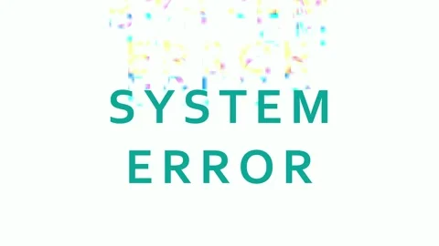 Digital glitch effect with system error text in cinematic motion Stock Footage 343417146