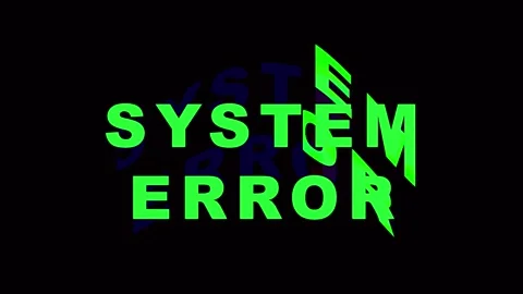 Digital Glitch Effect System Error Text Animation with Distorted Typography.. Stock Footage 343417161