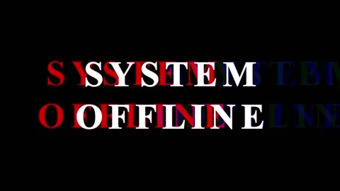 Digital Glitch Effect System Offline Text Animation with RGB Color Shift Video stock 343473973