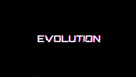 Digital glitch effect on the word evolution with rgb distortion Stock Footage 338399350