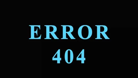 Digital Glitch Error 404 Screen with Cyberpunk Neon Text During System Failur Stock Footage 343414968
