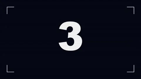 Digital glitch interference countdown timer on black background Stock Footage 345215513