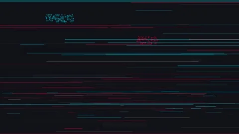 Digital Glitch Lines Animation for Technology Background Vidéo 331318527