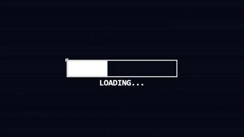 Digital glitch loading bar animation on dark background Stock Footage 342202271