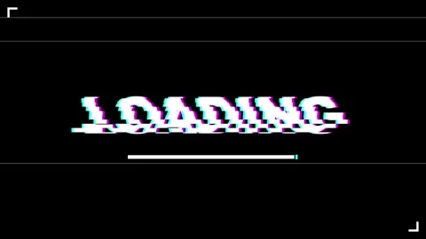 Digital glitch loading bar animation on black background Stock Footage 345207894