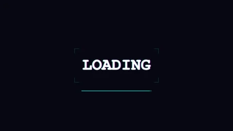 Digital glitch loading. Digital loading screen with glitch text and progres bar Stock Footage 342202342