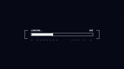 Digital glitch loading progress bar animation with error status and percentag Stock Footage 345662617