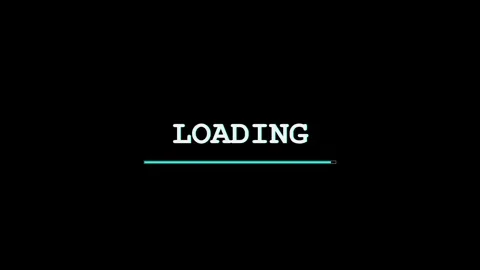 Digital glitch loading screen animation on black background Stock Footage 345207910