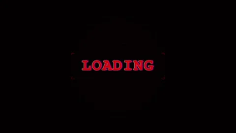Digital glitch loading screen with red text and distortion Stock Footage 342202501