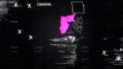 Digital Glitch Logo Reveal After Effects stock