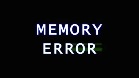 Digital Glitch with Memory Error Text Displayed During Technology Failure i.. Stock Footage 344282968