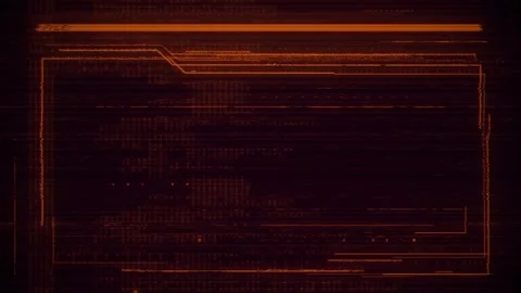 Digital Glitch with Orange Data Lines and File Interface Animation Stock Footage 332711225