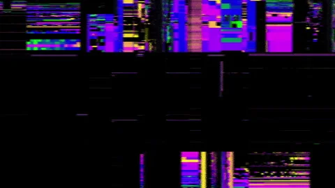 Digital glitch overlay video background with abstract futuristic shape and Stock Footage 347364032