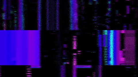Digital glitch overlay video background with abstract futuristic shape and Stock Footage 347757194
