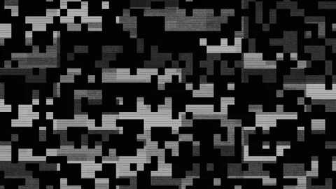 Digital glitch. Pixel grain. Black and white pixelation. Damage to the video Stock Footage 243672514