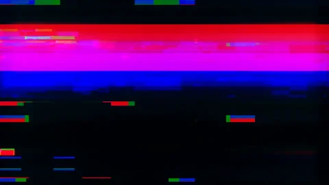 Digital glitch pixel malfunction art effect.  Video signal damage with tv noise. 스톡 동영상 167731612