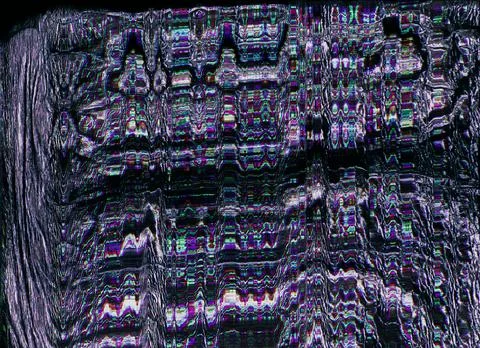 Digital glitch pixel noise texture purple artifact Stock Photos