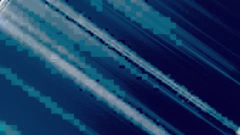 Digital glitch pixel texture blue grain lines dark Stockillustratie