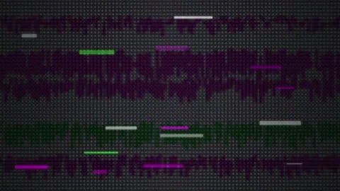 Digital glitch screen distortion seamless loop motion background Vídeos de archivo 344632735