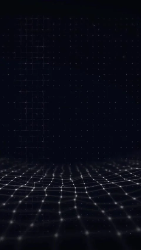 Digital Glitch Screen, Plexus Grid Motion Background Stock Footage 318335945