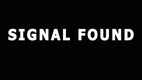 Digital Glitch Screen Signal Found Text Overlay with Black Background Cinem.. Video stock 343479779