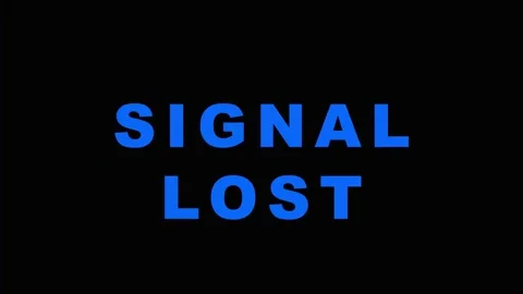 Digital Glitch Signal Lost Text Animation Against Dark Background Cinematic.. Video stock 343417232