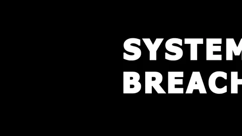 Digital Glitch System Breach Text Animation with Data Corruption Effect Stock Footage 344037038