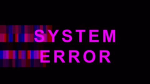 Digital Glitch System Error Text with Neon Glow and Static Effect in Dark B.. Stock Footage 343417277