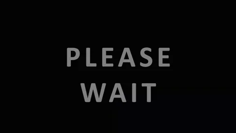 Digital glitch text animation PLEASE WAIT with subtle motion and digital ar.. Stock Footage 343415073
