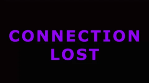 Digital glitch text CONNECTION LOST in dark background with cinematic motio.. Stock Footage 343415142