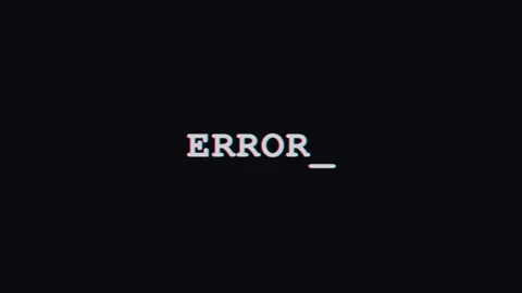 Digital glitch text error message with blinking cursor underline Stock Footage 346934696