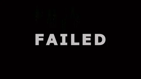 Digital glitch text FAILED repeating in dark void with chromatic aberration.. Stock Footage 344288341