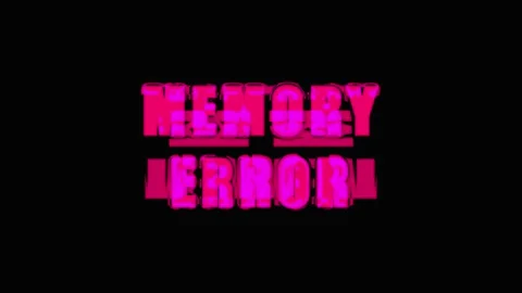 Digital glitch text MEMORY ERROR displayed with cinematic motion and subtle.. Stock Footage 344036732