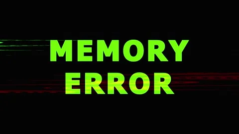 Digital glitch text MEMORY ERROR with chromatic aberration during digital d.. Stock Footage 344036742