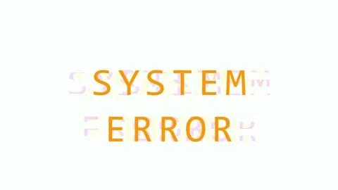 Digital glitch text SYSTEM ERROR animation with blue neon light on black ba.. Stock Footage 343417310