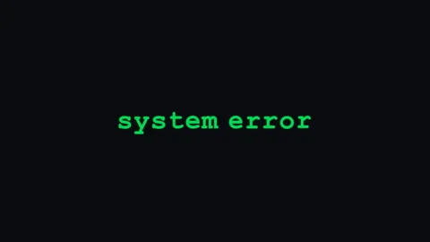 Digital glitch text system error message on dark screen background Stock Footage 346934651