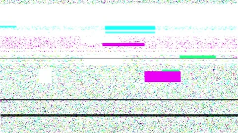 Digital glitch texture features colorful neon lines on white and black back.. Stock Footage 346758563