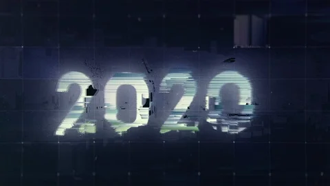 Digital Glitch Title 2020 Text with pixel screen effect Stock Footage 122198436