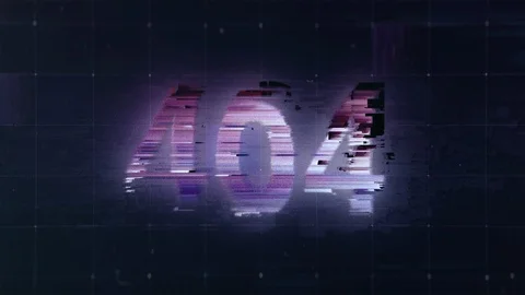 Digital Glitch Title 404 Text with a signal error problem on a tech background Stock Footage 122198431